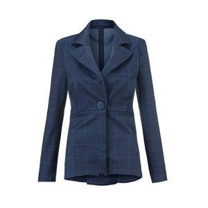 cabi Check Blazer, blue, Size 6